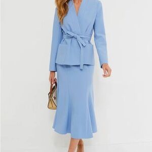 Tuckernuck *NWT* Cornflower Wrap Blazer (Size L) and Skirt (Size M)